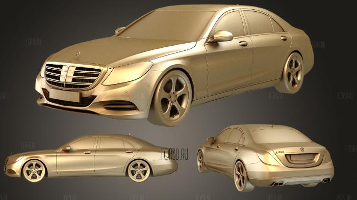 Mercedes Benz Luxurycar 2 stl model for CNC